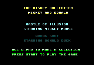 Disney Collection - Castle of Illusion and Quackshot